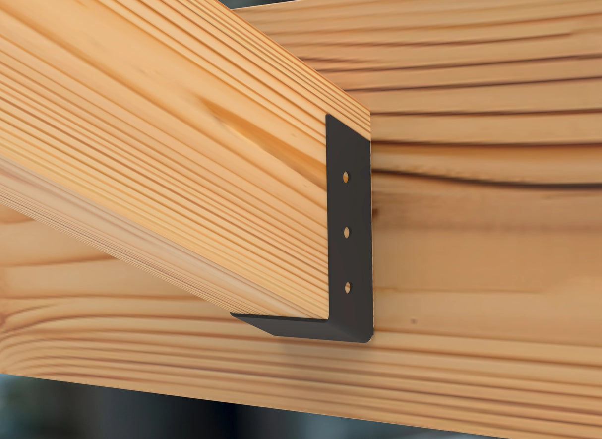 Joist Hangers - Up Angled - Hidden Flange Mount - True Sizes - Wood Post Brackets - construction brackets - brackets for post and beam construction - beam supports - post support - timber frame brackets - barndominium brackets - exposed beam brackets