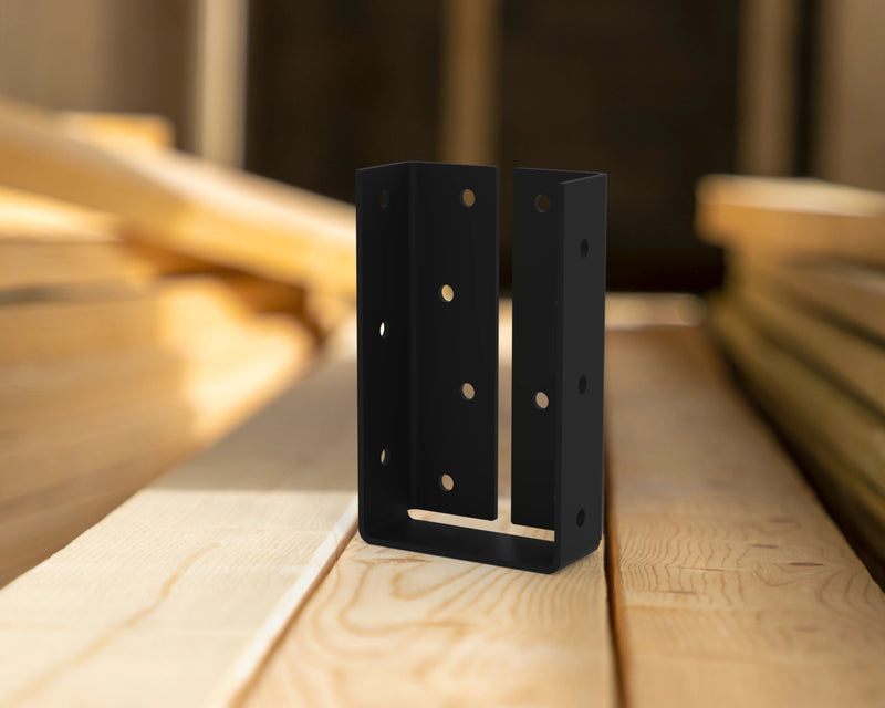 Joist Hangers - Hidden Flange Mount - True Sizes - Wood Post Brackets - construction brackets - brackets for post and beam construction - beam supports - post support - timber frame brackets - barndominium brackets - exposed beam brackets