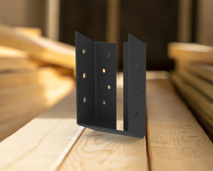 Joist Hangers - Up Angled - Hidden Flange Mount - True Sizes - Wood Post Brackets - construction brackets - brackets for post and beam construction - beam supports - post support - timber frame brackets - barndominium brackets - exposed beam brackets