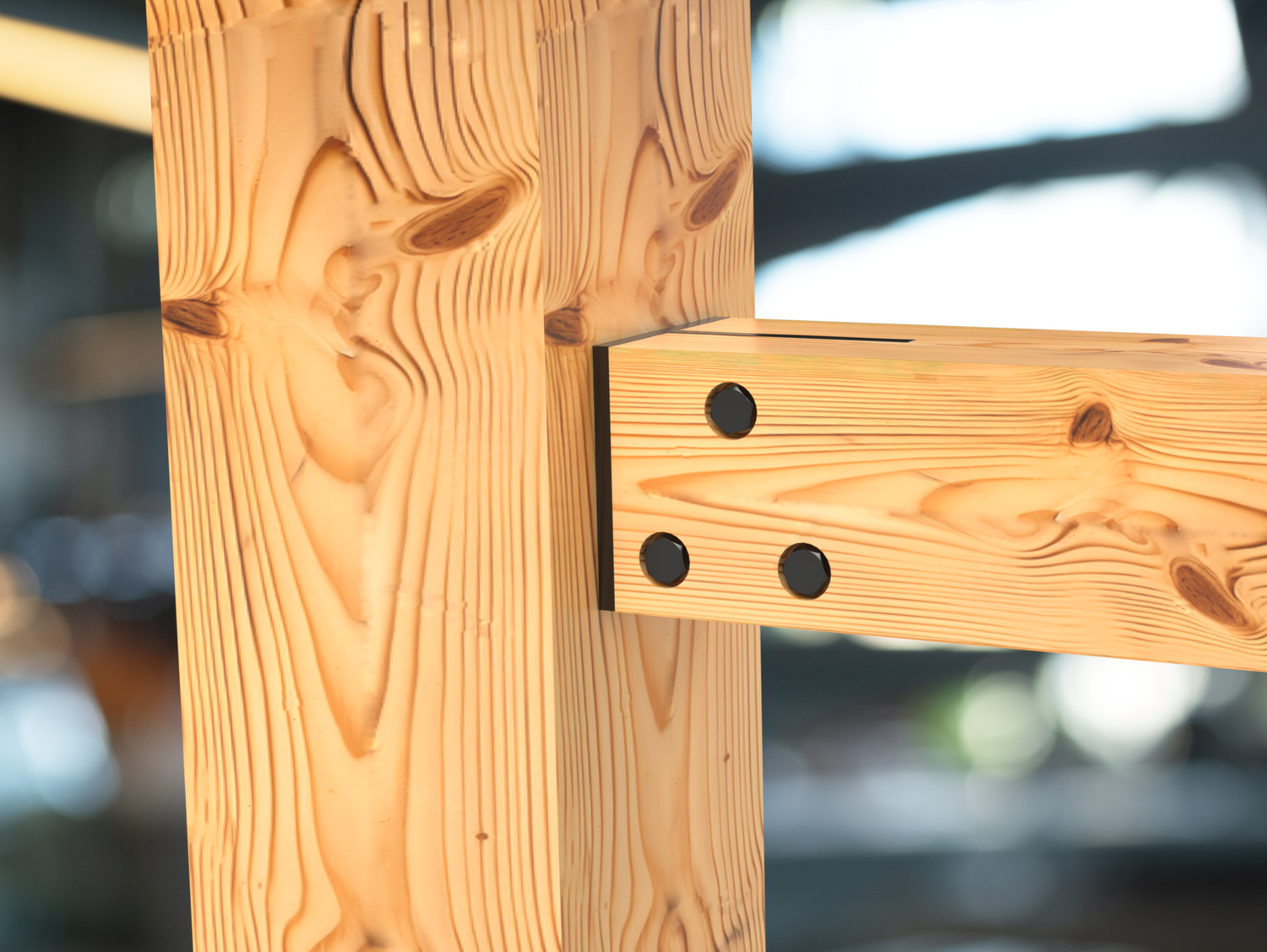 Hidden T Mount - For True Sized Beams - Wood Post Brackets - construction brackets - brackets for post and beam construction - beam supports - post support - timber frame brackets - post frame buildings - barndominium brackets - exposed beam brackets