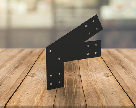 Heel T Bracket - Industrial Style - For 4 Inch Lumber - Wood Post Brackets - construction materials - building supposrts - beam supports - post support - timber frame brackets - wood frame buildings - post frame buildings - barndominium brackets - exposed beam brackets
