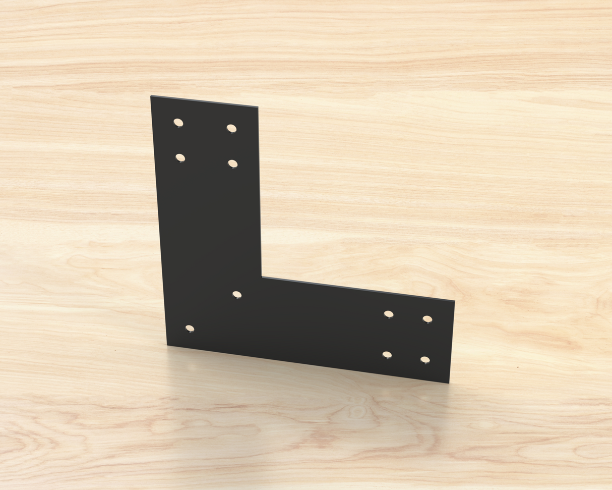 L Bracket - Industrial Style - 6 Inch Lumber - Wood Post Brackets - construction materials - building supposrts - beam supports - post support - timber frame brackets - wood frame buildings - post frame buildings - barndominium brackets - exposed beam brackets