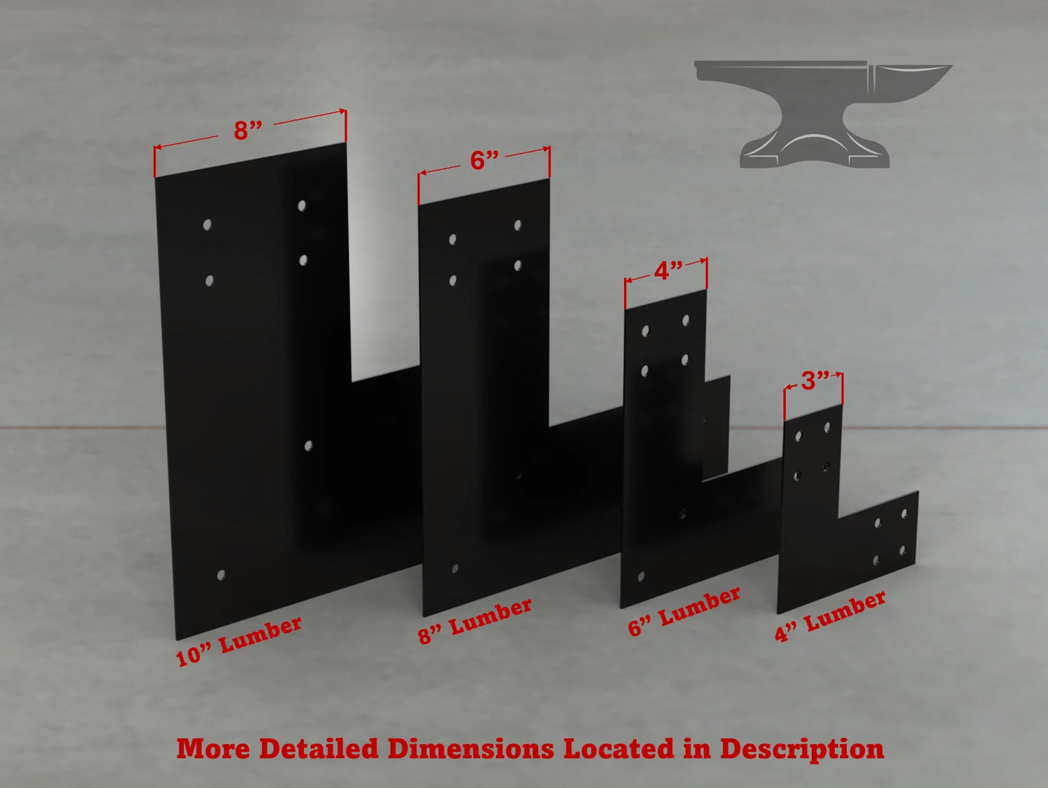 Industrial Style L Brackets - Various Sizes - Wood Post Brackets - construction brackets - brackets for post and beam construction - beam supports - post support - timber frame brackets - barndominium brackets - exposed beam brackets