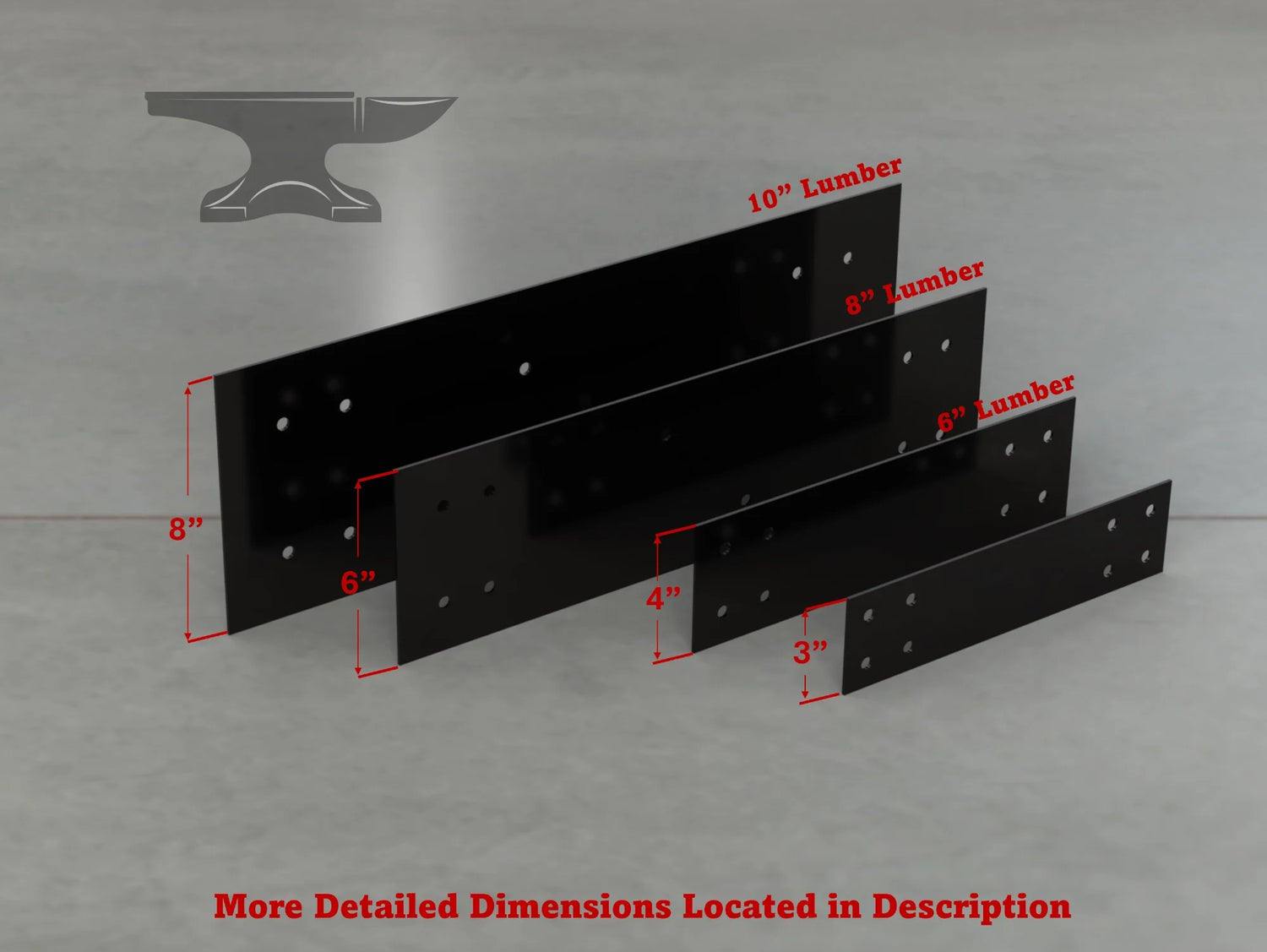 Industrial Style Straight Brackets - Various Sizes - Wood Post Brackets - construction brackets - brackets for post and beam construction - beam supports - post support - timber frame brackets - barndominium brackets - exposed beam brackets