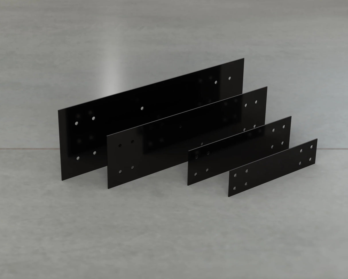 Industrial Style Straight Brackets - Various Sizes - Wood Post Brackets - construction brackets - brackets for post and beam construction - beam supports - post support - timber frame brackets - barndominium brackets - exposed beam brackets