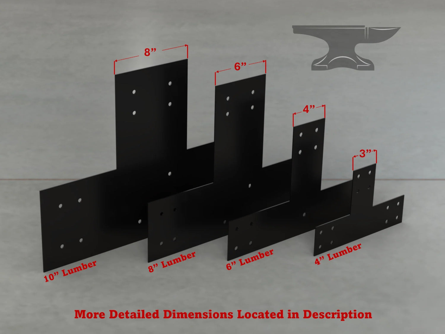 Industrial Style T Brackets - Various Sizes - Wood Post Brackets - construction brackets - brackets for post and beam construction - beam supports - post support - timber frame brackets - barndominium brackets - exposed beam brackets