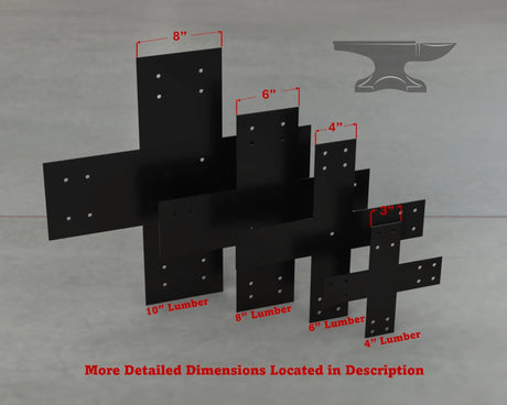 Industrial Style X Brackets - Various Sizes - Wood Post Brackets - construction brackets - brackets for post and beam construction - beam supports - post support - timber frame brackets - barndominium brackets - exposed beam brackets