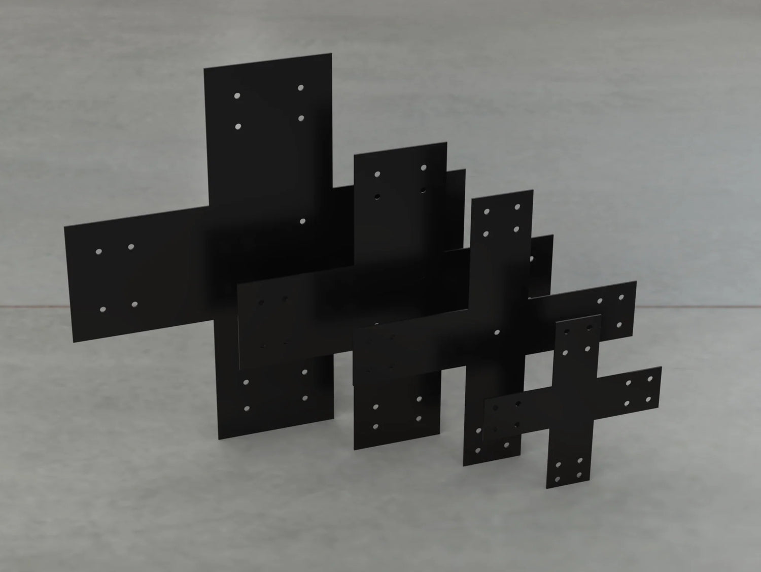 Industrial Style X Brackets - Various Sizes - Wood Post Brackets - construction brackets - brackets for post and beam construction - beam supports - post support - timber frame brackets - barndominium brackets - exposed beam brackets