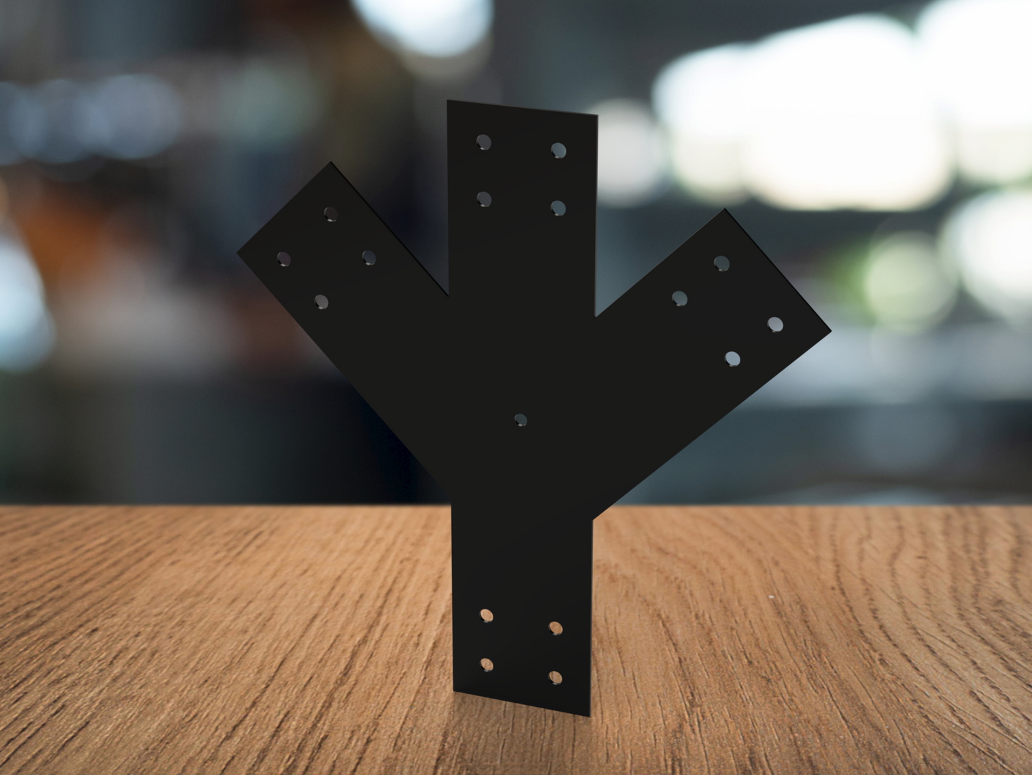 Y Bracket with Center Leg -Industrial Style - For 6 Inch Lumber - Wood Post Brackets - construction materials - building supposrts - beam supports - post support - timber frame brackets - wood frame buildings - post frame buildings - barndominium brackets - exposed beam brackets