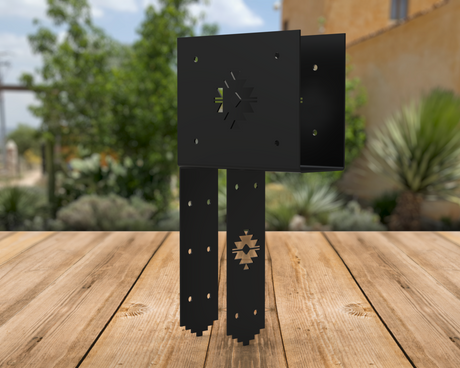 Column to Beam Corner Brace - Aztec Style - Wood Post Brackets - construction materials - building supposrts - beam supports - post support - timber frame brackets - wood frame buildings - post frame buildings - barndominium brackets - exposed beam brackets