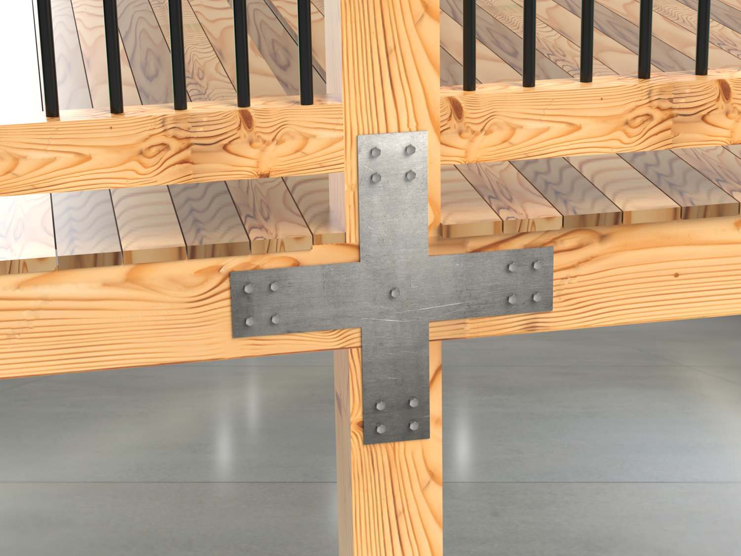 X Bracket - Industrial Style - 8 Inch Lumber - Wood Post Brackets - construction brackets - brackets for post and beam construction - beam supports - post support - timber frame brackets - barndominium brackets - exposed beam brackets