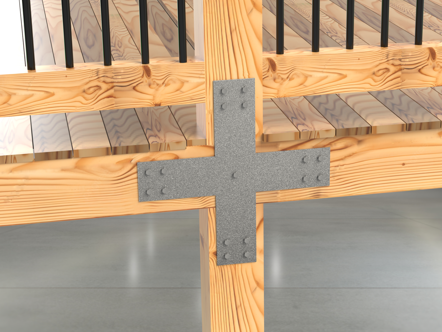 X Bracket - Industrial Style - 8 Inch Lumber - Wood Post Brackets - construction brackets - brackets for post and beam construction - beam supports - post support - timber frame brackets - barndominium brackets - exposed beam brackets