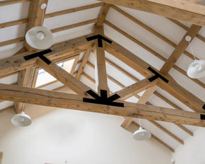Web Truss Bracket Set - Industrial Style - For 8 Inch Lumber - Wood Post Brackets - construction materials - building supports - beam supports - post supports