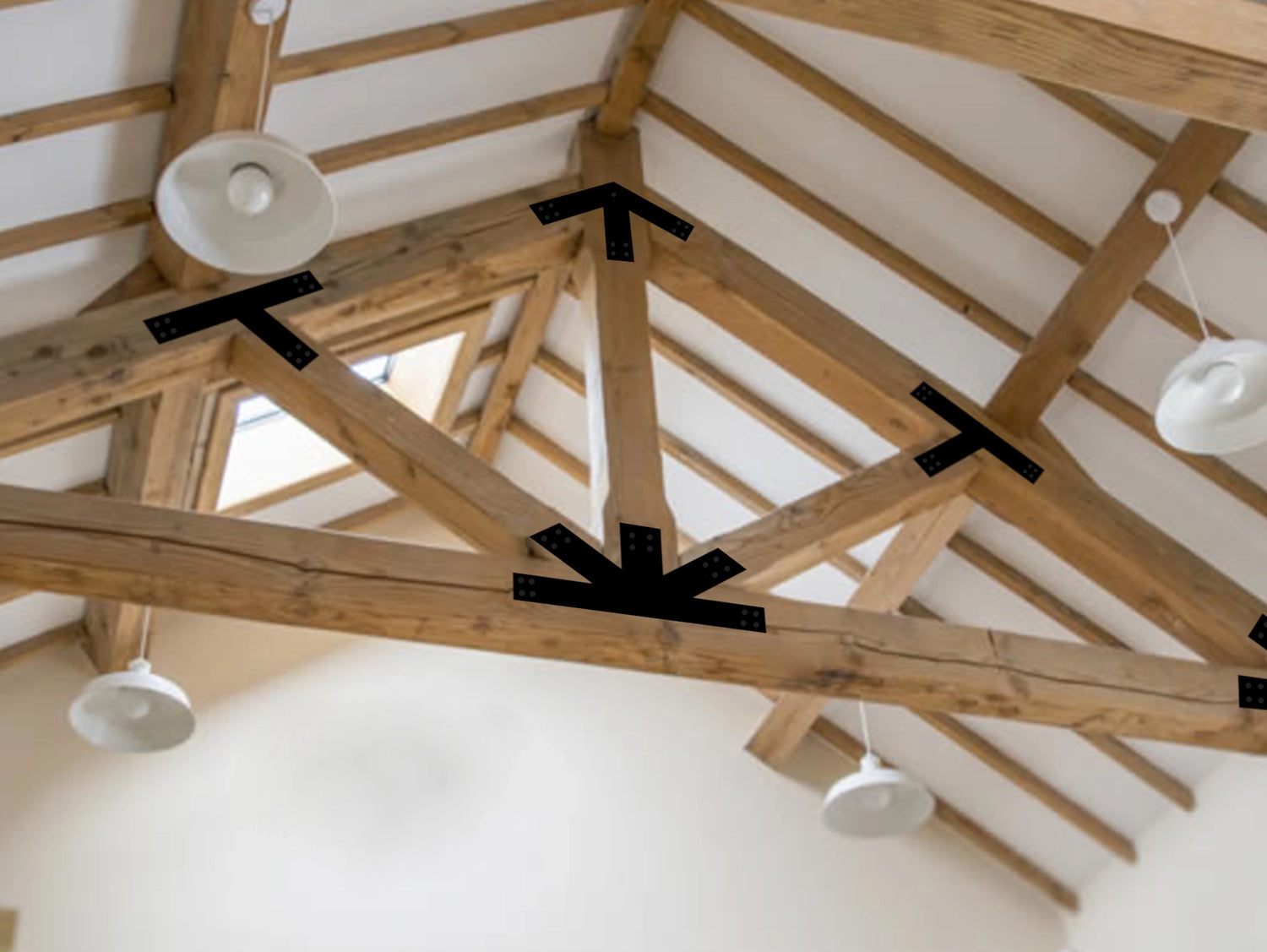 Web Truss Bracket Set - Industrial Style - For 8 Inch Lumber - Wood Post Brackets - construction brackets - brackets for post and beam construction - beam supports - post support - timber frame brackets - post frame buildings - barndominium brackets - exposed beam brackets