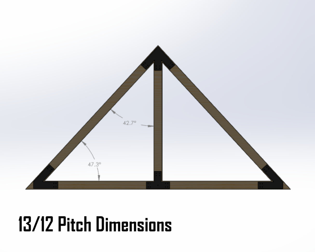 King Truss Bracket Set - Industrial Style - For 8 Inch Lumber