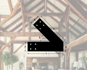 Custom Angled Bracket for Exposed Beams - Wood Post Brackets - construction materials - building supports - beam supports - post supports