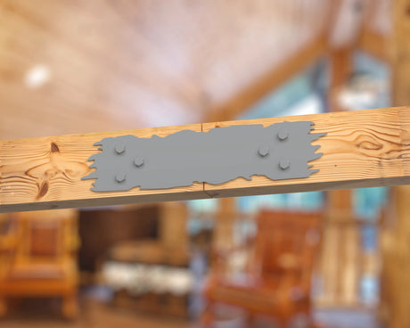 Straight Bracket - Rough Wood Style - For 8 Inch Lumber - Wood Post Brackets - construction brackets - brackets for post and beam construction - beam supports - post support - timber frame brackets - barndominium brackets - exposed beam brackets