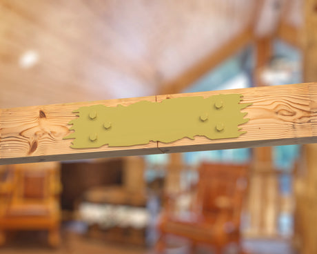 Straight Bracket - Rough Wood Style - For 8 Inch Lumber - Wood Post Brackets - construction brackets - brackets for post and beam construction - beam supports - post support - timber frame brackets - barndominium brackets - exposed beam brackets