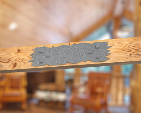 Straight Bracket - Rough Wood Style - For 8 Inch Lumber - Wood Post Brackets - construction brackets - brackets for post and beam construction - beam supports - post support - timber frame brackets - barndominium brackets - exposed beam brackets