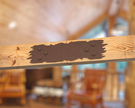 Straight Bracket - Rough Wood Style - For 8 Inch Lumber - Wood Post Brackets - construction brackets - brackets for post and beam construction - beam supports - post support - timber frame brackets - barndominium brackets - exposed beam brackets
