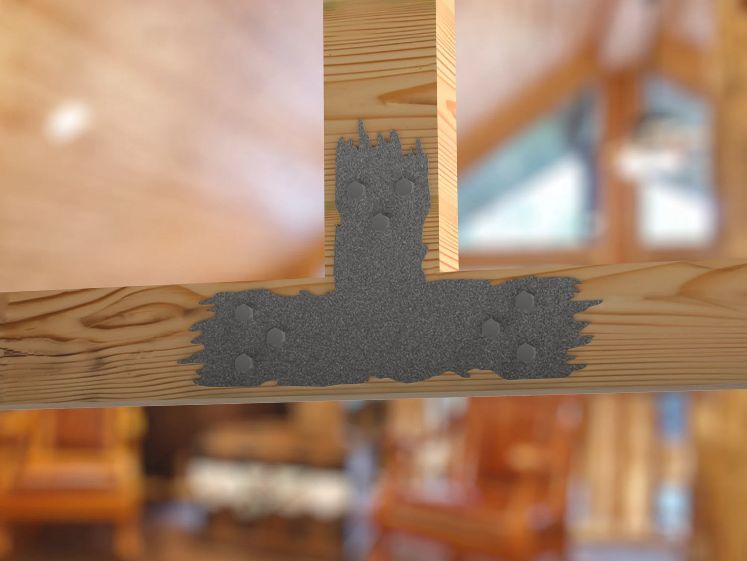 "Rough Wood" Metal Brackets For 4x4 Dimensional Lumber - Madison Iron and Wood