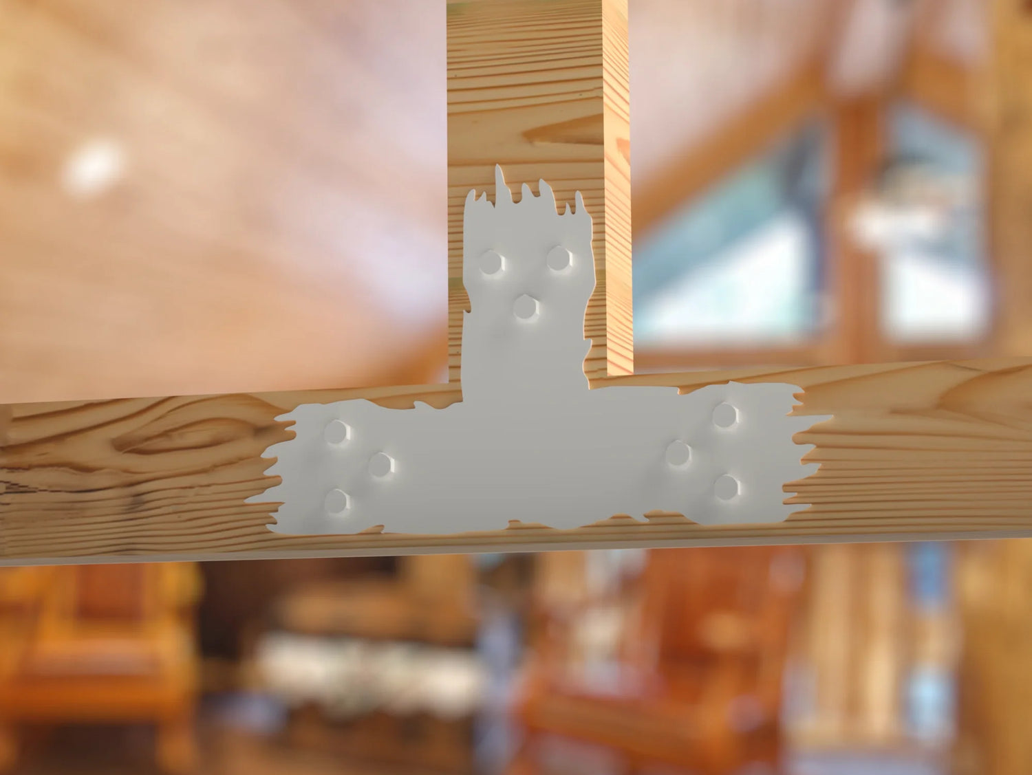 "Rough Wood" Metal Brackets For 4x4 Dimensional Lumber - Madison Iron and Wood