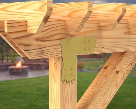 L Bracket - Rough Wood Style - For 8 Inch Lumber - Wood Post Brackets - construction brackets - brackets for post and beam construction - beam supports - post support - timber frame brackets - barndominium brackets - exposed beam brackets