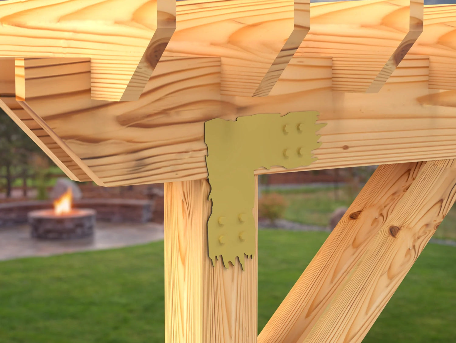 "Rough Wood" Metal Brackets For 4x4 Dimensional Lumber - Madison Iron and Wood