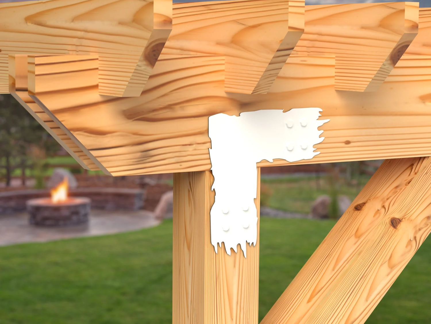 "Rough Wood" Metal Brackets For 4x4 Dimensional Lumber - Madison Iron and Wood