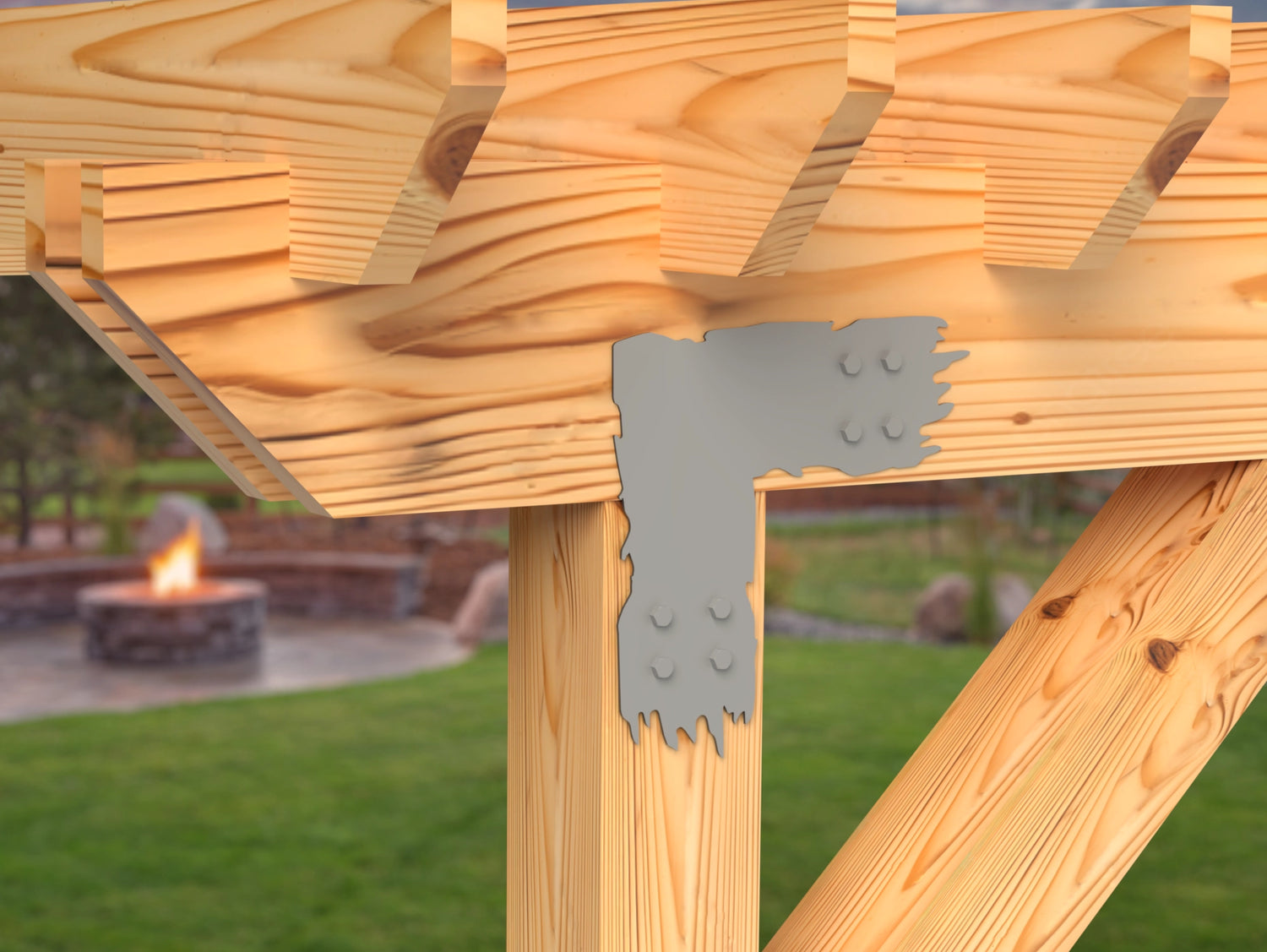 L Bracket - Rough Wood Style - For 8 Inch Lumber - Wood Post Brackets - construction brackets - brackets for post and beam construction - beam supports - post support - timber frame brackets - barndominium brackets - exposed beam brackets