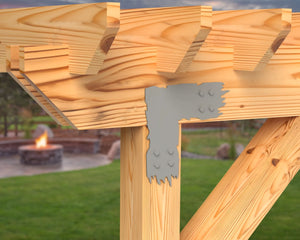 "Rough Wood" Metal Brackets For 4x4 Dimensional Lumber - Madison Iron and Wood