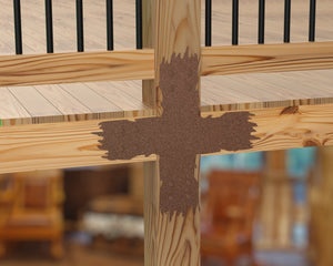 X Bracket - Rough Wood Style - For 8 Inch Lumber - Wood Post Brackets - construction brackets - brackets for post and beam construction - beam supports - post support - timber frame brackets - barndominium brackets - exposed beam brackets