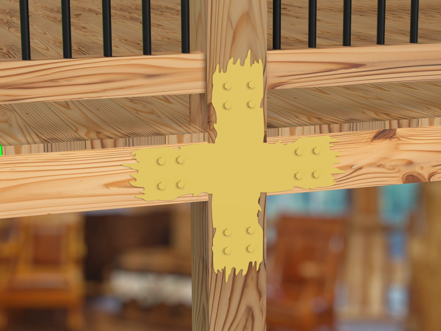 X Bracket - Rough Wood Style - For 8 Inch Lumber - Wood Post Brackets - construction brackets - brackets for post and beam construction - beam supports - post support - timber frame brackets - barndominium brackets - exposed beam brackets