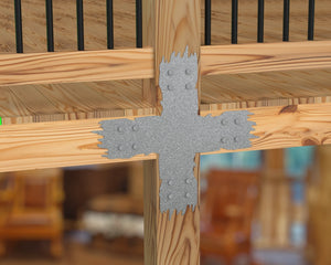 "Rough Wood" Metal Brackets For 4x4 Dimensional Lumber - Madison Iron and Wood