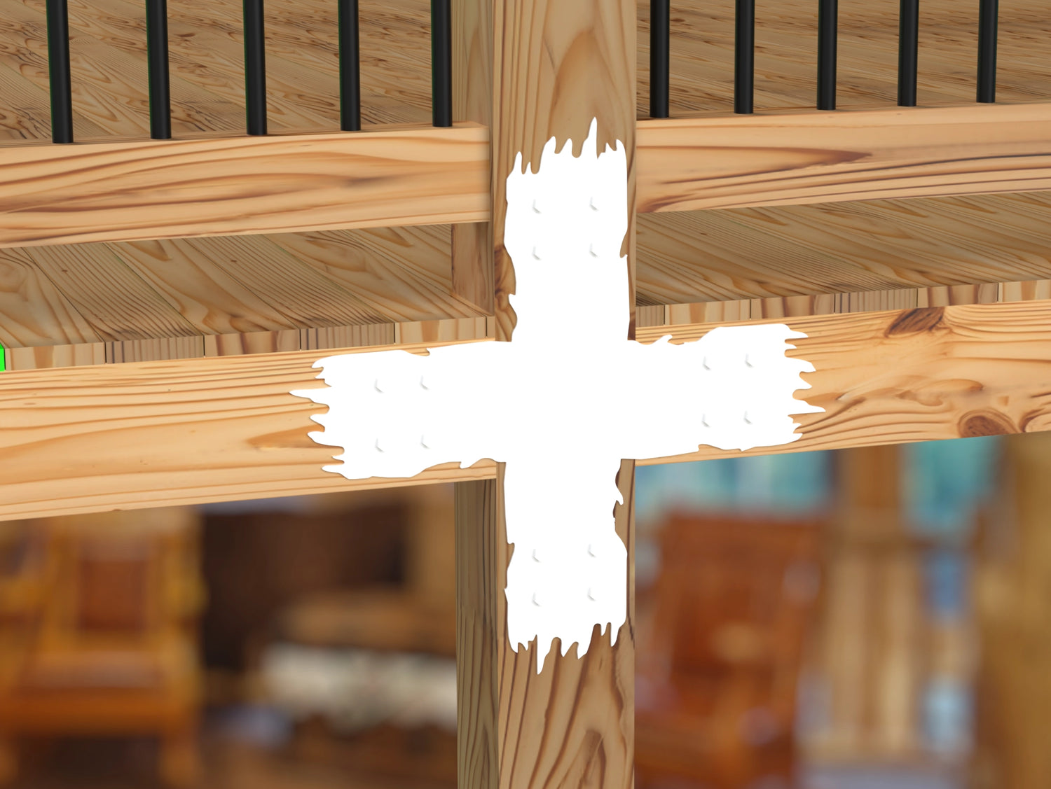 X Bracket - Rough Wood Style - For 8 Inch Lumber - Wood Post Brackets - construction brackets - brackets for post and beam construction - beam supports - post support - timber frame brackets - barndominium brackets - exposed beam brackets