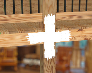 X Bracket - Rough Wood Style - For 8 Inch Lumber - Wood Post Brackets - construction brackets - brackets for post and beam construction - beam supports - post support - timber frame brackets - barndominium brackets - exposed beam brackets