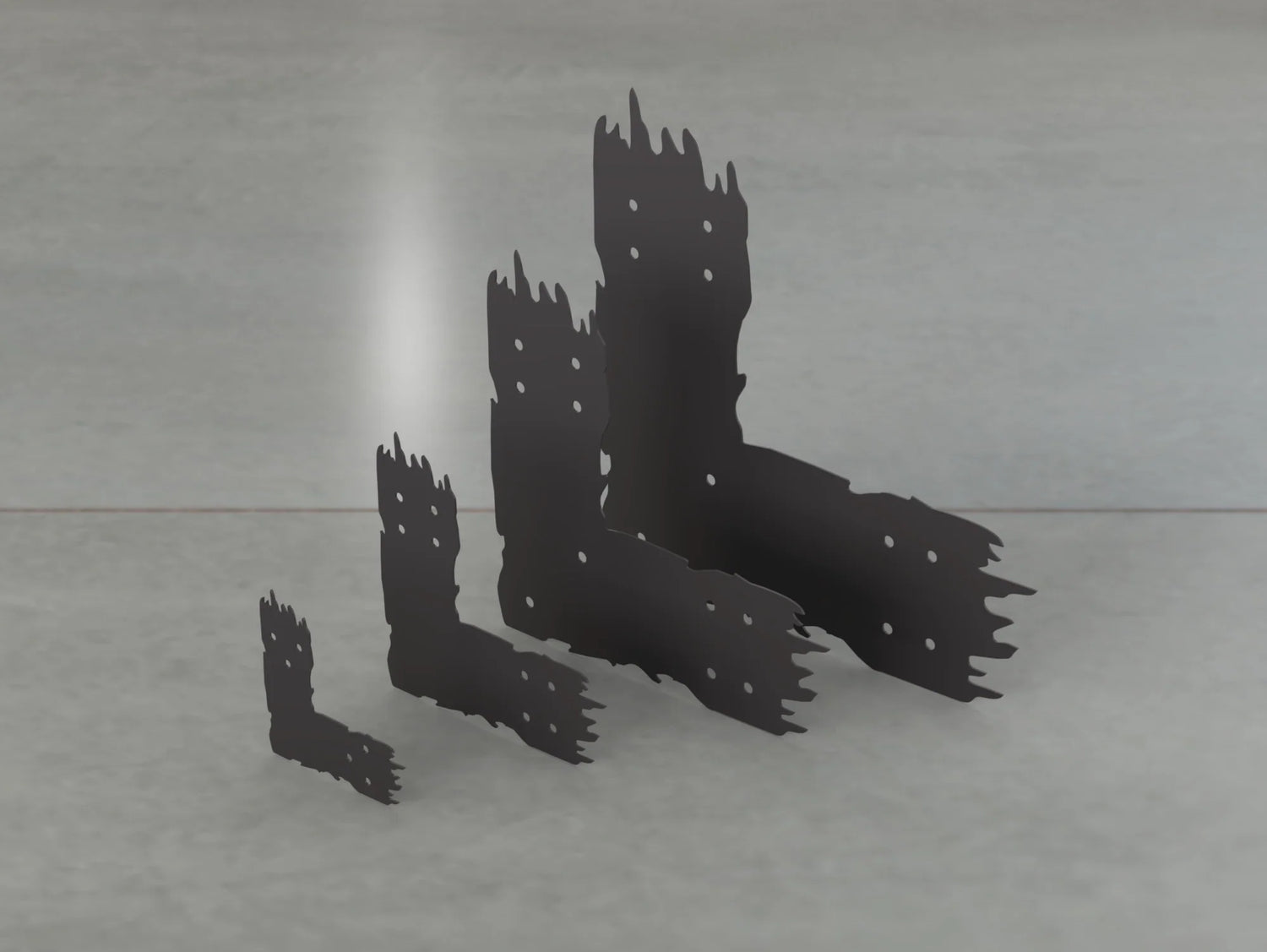 Rough Wood Style L Brackets - Various Sizes - Wood Post Brackets - construction brackets - brackets for post and beam construction - beam supports - post support - timber frame brackets - barndominium brackets - exposed beam brackets