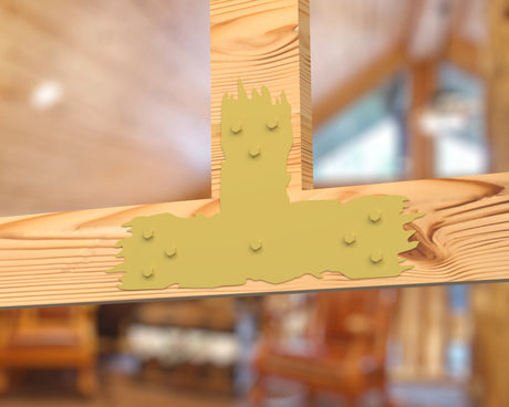 T Bracket - Rough Wood Style - For 8 Inch Lumber - Wood Post Brackets - construction brackets - brackets for post and beam construction - beam supports - post support - timber frame brackets - barndominium brackets - exposed beam brackets