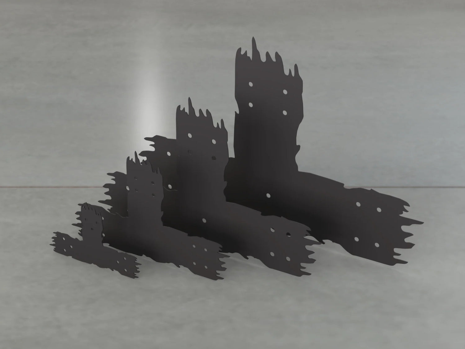 Rough Wood Style T Brackets - Various Sizes - Wood Post Brackets - construction brackets - brackets for post and beam construction - beam supports - post support - timber frame brackets - barndominium brackets - exposed beam brackets