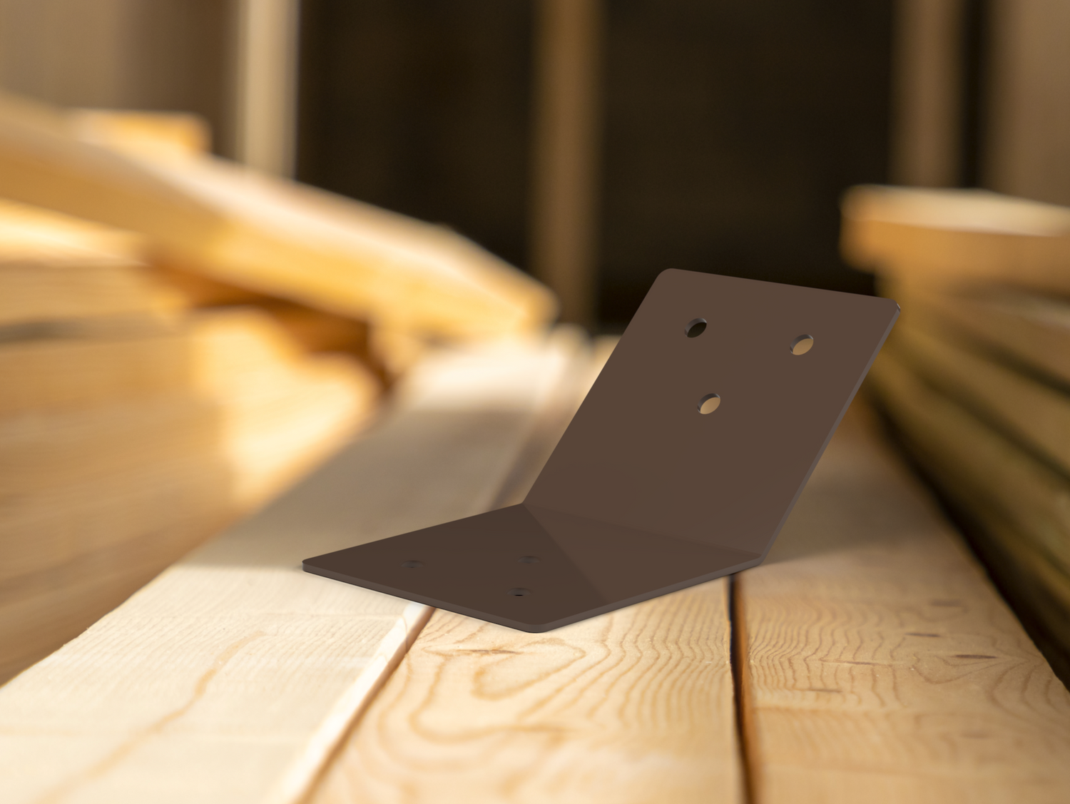 45 Degree Standard Bracket for 4" Post - Wood Post Brackets - construction brackets - brackets for post and beam construction - beam supports - post support - timber frame brackets - barndominium brackets - exposed beam brackets