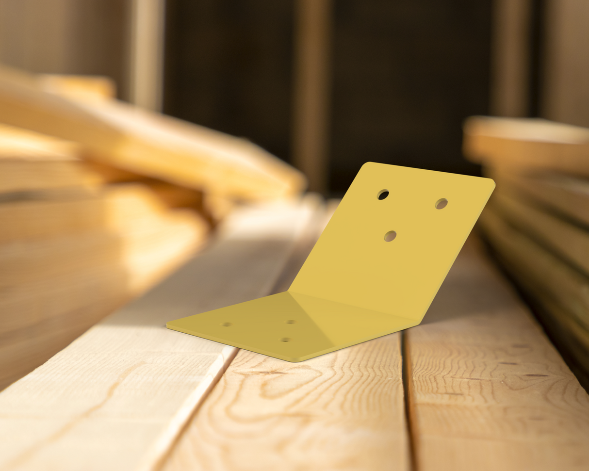 45 Degree Standard Bracket for 4" Post - Wood Post Brackets - construction brackets - brackets for post and beam construction - beam supports - post support - timber frame brackets - barndominium brackets - exposed beam brackets