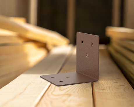90 Degree Standard Bracket for 4" Post - Wood Post Brackets - construction brackets - brackets for post and beam construction - beam supports - post support - timber frame brackets - barndominium brackets - exposed beam brackets