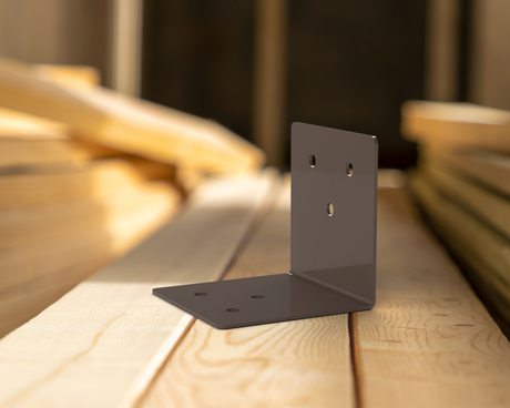 90 Degree Standard Bracket for 4" Post - Wood Post Brackets - construction brackets - brackets for post and beam construction - beam supports - post support - timber frame brackets - barndominium brackets - exposed beam brackets