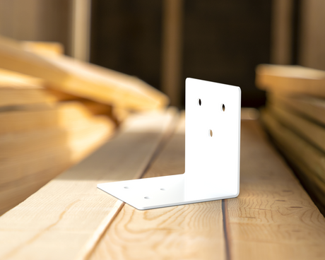 90 Degree Standard Bracket for 4" Post - Wood Post Brackets - construction brackets - brackets for post and beam construction - beam supports - post support - timber frame brackets - barndominium brackets - exposed beam brackets