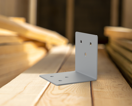 90 Degree Standard Bracket for 4" Post - Wood Post Brackets - construction brackets - brackets for post and beam construction - beam supports - post support - timber frame brackets - barndominium brackets - exposed beam brackets