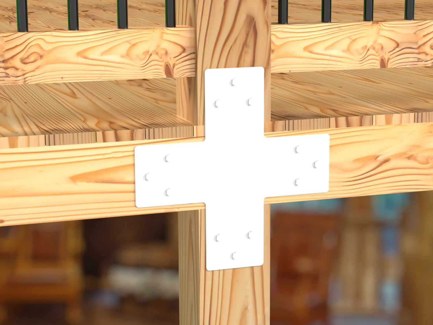 Standard Brackets for 8"x8" Dimensional Wood Post - Madison Iron and Wood