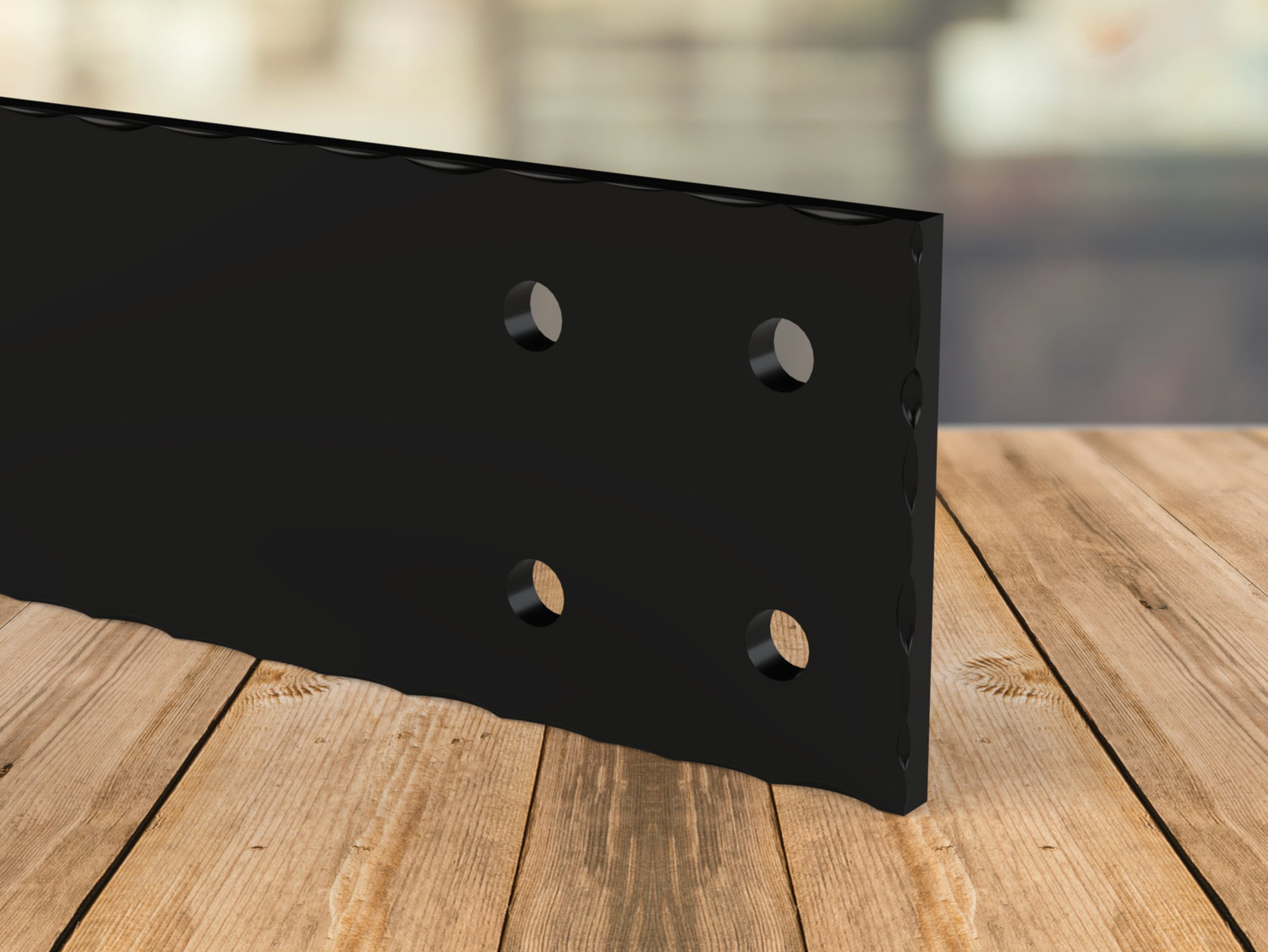 Straight Bracket - Scalloped Edges - 8 Inch Lumber - Wood Post Brackets - construction brackets - brackets for post and beam construction - beam supports - post support - timber frame brackets - barndominium brackets - exposed beam brackets