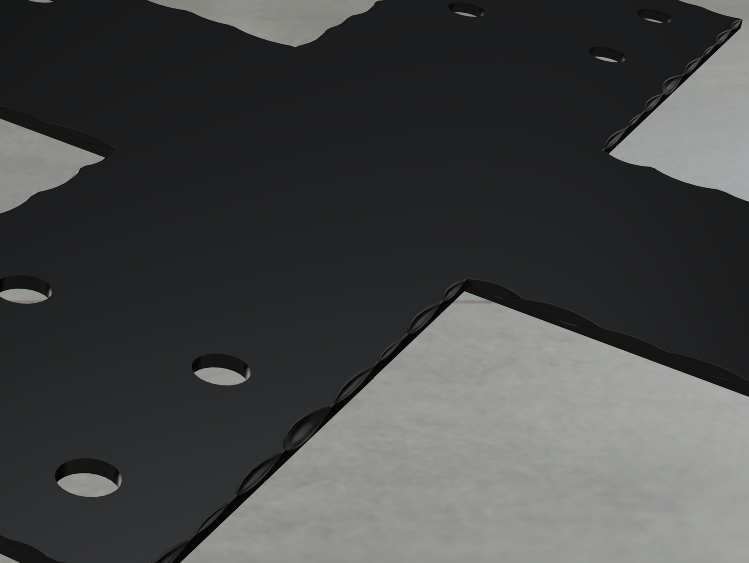 X Bracket - Scalloped Edges - 8 Inch Lumber - Wood Post Brackets - construction brackets - brackets for post and beam construction - beam supports - post support - timber frame brackets - barndominium brackets - exposed beam brackets