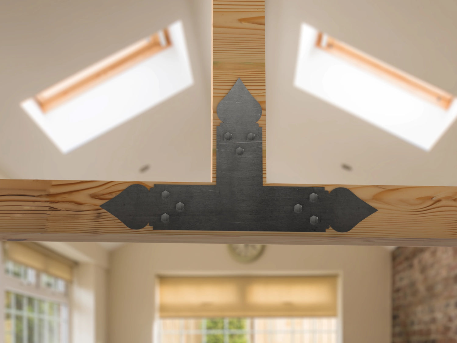 T Bracket - Spade Style - For 6 Inch Lumber - Wood Post Brackets - construction brackets - brackets for post and beam construction - beam supports - post support - timber frame brackets - barndominium brackets - exposed beam brackets