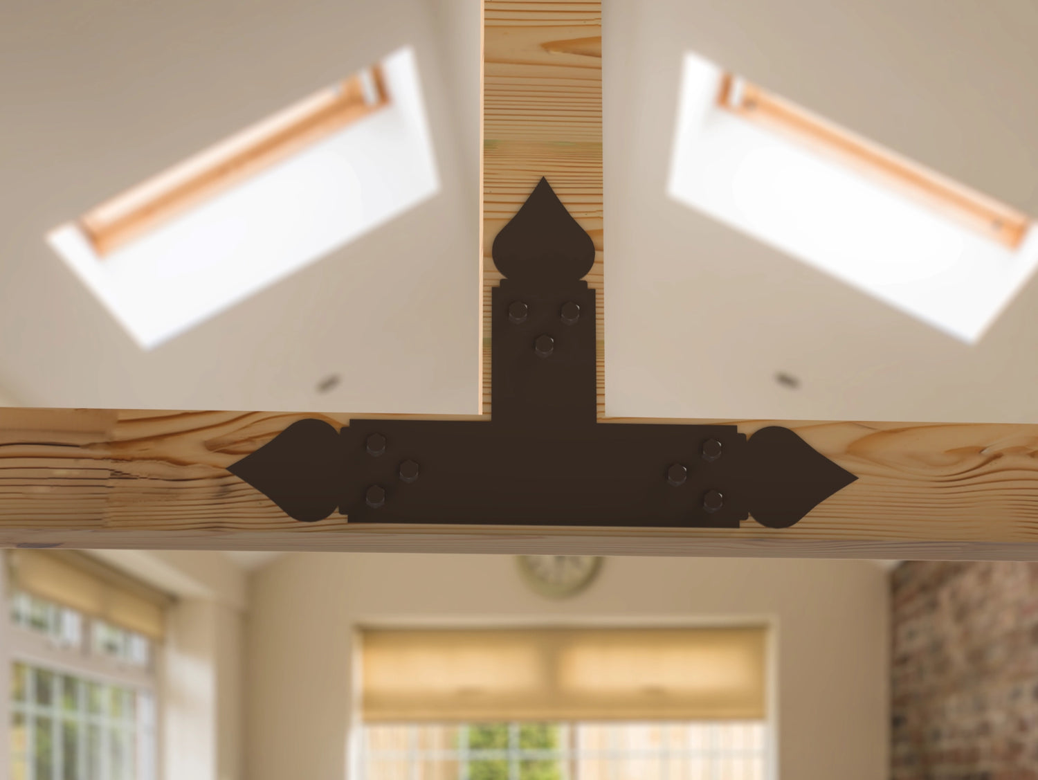 T Bracket - Spade Style - For 6 Inch Lumber - Wood Post Brackets - construction brackets - brackets for post and beam construction - beam supports - post support - timber frame brackets - barndominium brackets - exposed beam brackets